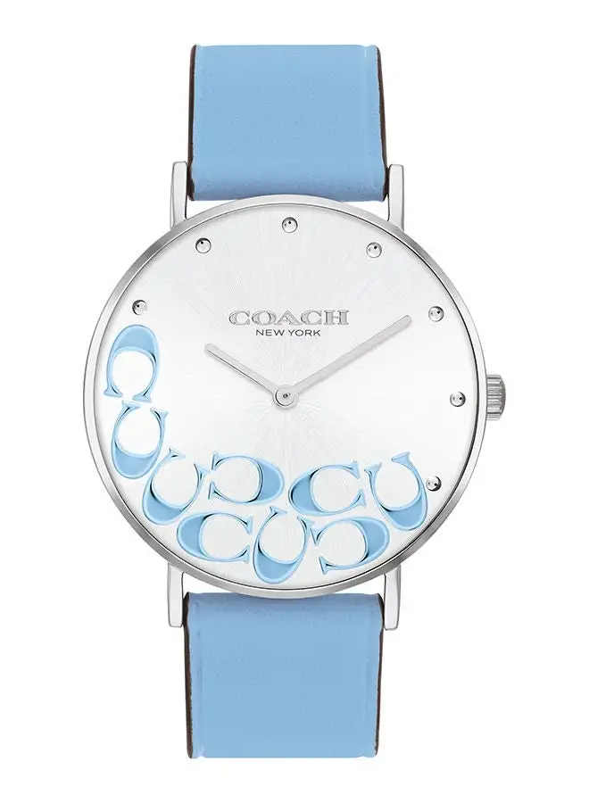 COACH Women's Analog Round Shape Leather Wrist Watch 14504136 - 36 Mm