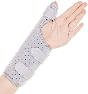 Thumb Brace, Thumb Spica Splint, Thumb Wrist Stabilizer Relief for Arthritis, Tendonitis, BlackBerry Thumb, Trigger Thumb, Sprained, Carpal Tunnel Supporting（1pcs） (Large, Gray — Left Hand)