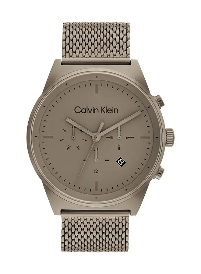 كالفن كلاين ساعة يد رجالية أنالوج دائرية الشكل من الستانلس ستيل 25200297 - 44 ملم