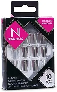 اضغط على Novanails باللون الفضي المعدني