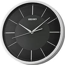 Seiko Quiet Sweep Hand Wall Clock Silver and Black - Qxa688als