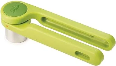 Joseph Joseph 20102 Helix Garlic Press Mincer Ergonomic Twist-Action Hand Juicer, Green, Stainless Steel
