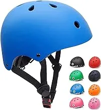 ELECDON Kids Helmet Age 3 Toddlers Bike Helmet CE Certified Kids Skateboard Helmet for 3-13 Years Boys Girls Adjustable Helmet for BMX Cycling Bicycle Roller Scooter Skateboard Inline Skating(BLUE)