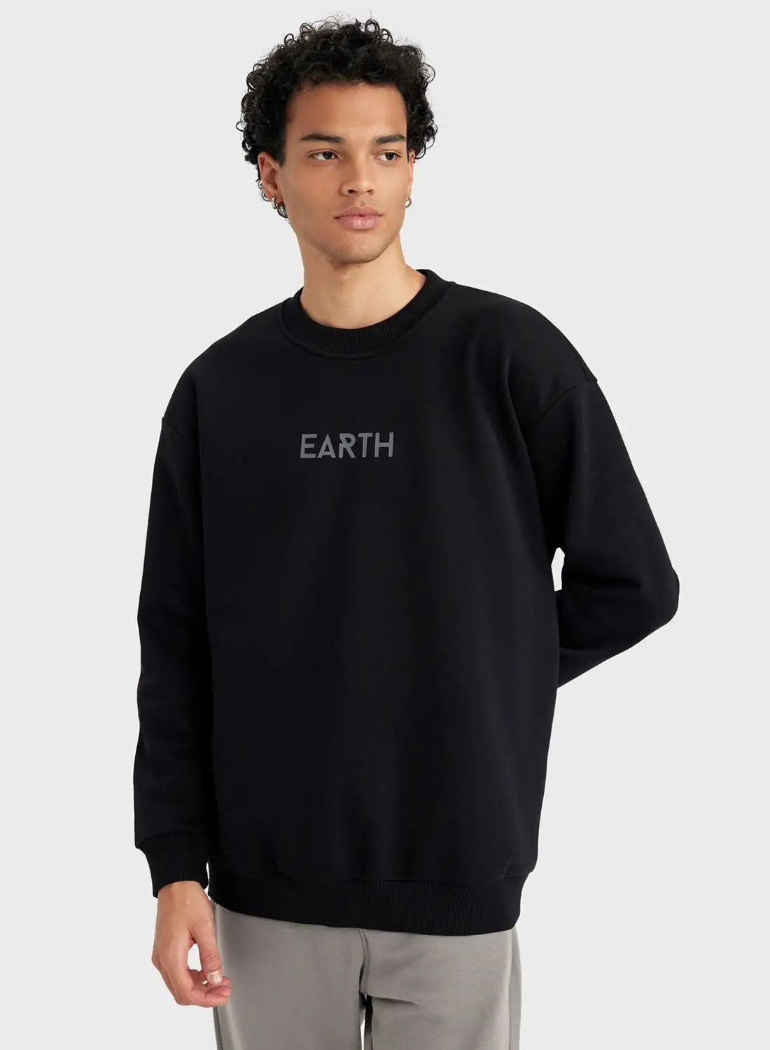 DeFacto Earth Printed Sweatshirt