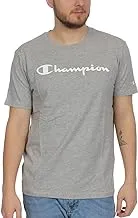 Champion Mens Crew Neck Short Sleeves Casual T-Shirt, Grey, S