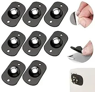 Self Adhesive Caster Wheels Mini Swivel Wheels Stainless Steel Paste Universal Wheel 360 Degree Rotation Sticky Pulley for Bins Bottom Storage Box Furniture Trash Can (8 Pcs) (White)