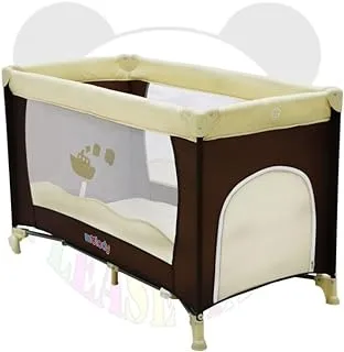 سرير أطفال مولودي BROWN SHP102-A60 - مولودي مهد اطفال بني