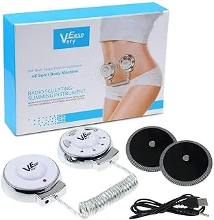 Ez Fairy 360 Degree Abdominal Muscle Massager White & Silver - Ease Very 360 Body-Shape Exercise Instrument White & Silver