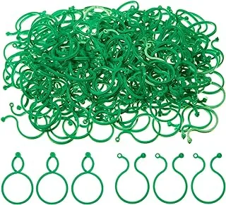Plant Support Clips, 100PCS Garden Plant Support Tomato Clips Plant Clips Vegetables Tomato Vine Flower Clips Plant Locks for Securing Climbing Plants, Green