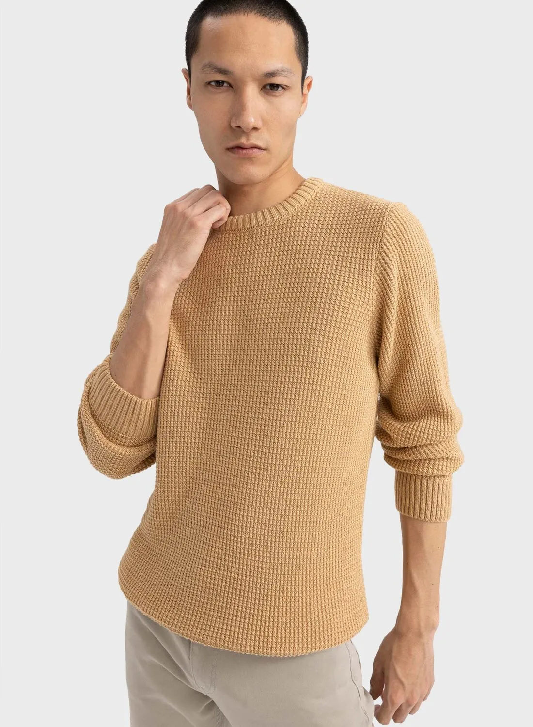 DeFacto Knitted Crew Neck Sweater