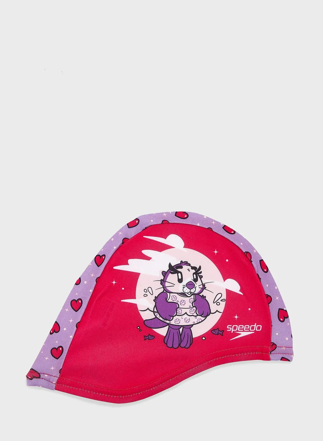 قبعة سباحة مطبوعة بشعار سبيدو