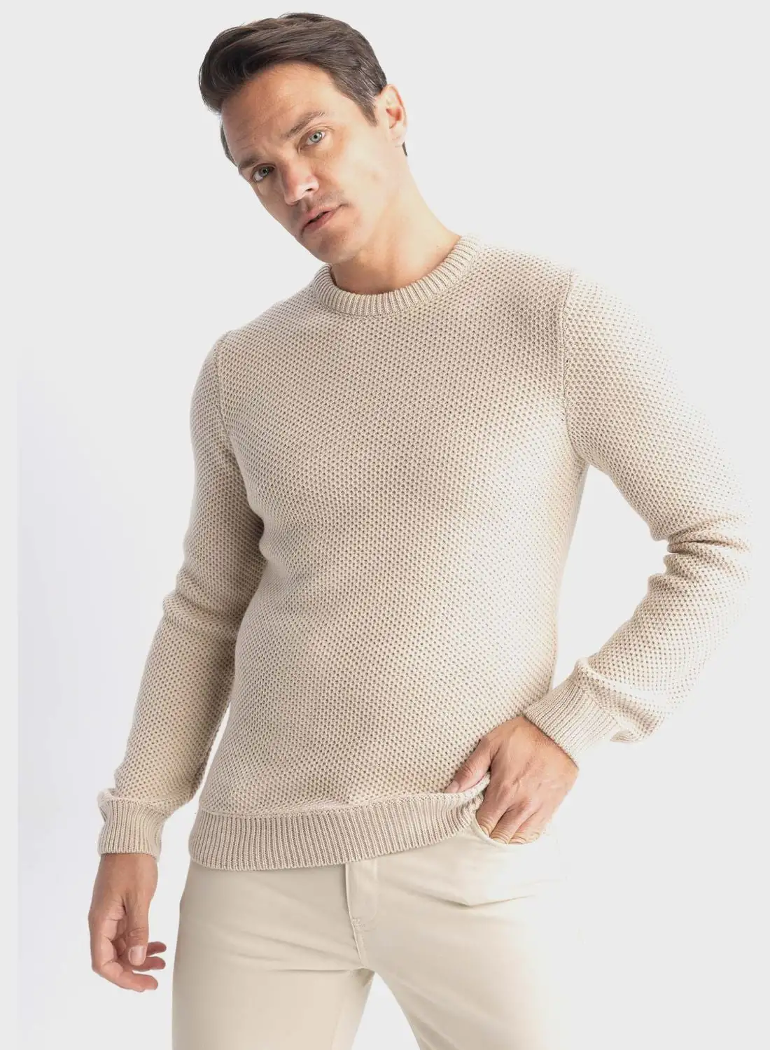 DeFacto Crew Neck Knitted Sweater