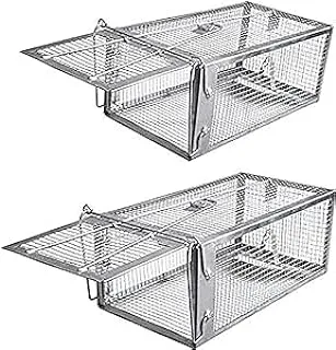 2 Rat Trap Cage Heavy Duty Iron Rodent Trap Cage Medium for Maximum Effectiveness
