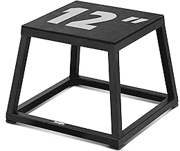 صندوق Plyo المعدني من Yes4All - قوي ومضاد للانزلاق ومثالي للتدريبات الرياضية المنزلية - اختر من بين 12 أو 18 بوصة