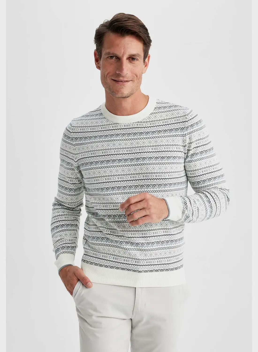 DeFacto Striped Knitted Sweater