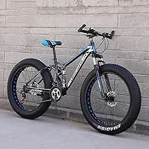 دراجة جبلية MEGAWHEELZ بإطار سميك 26 بوصة، تعليق كامل 7 سرعات، فرامل قرصية مزدوجة، دراجة كهربائية، كروزر جبلي رملي