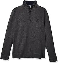 Nautica mens Solid 1/4 Zip Fleece Sweatshirt Sweatshirt
