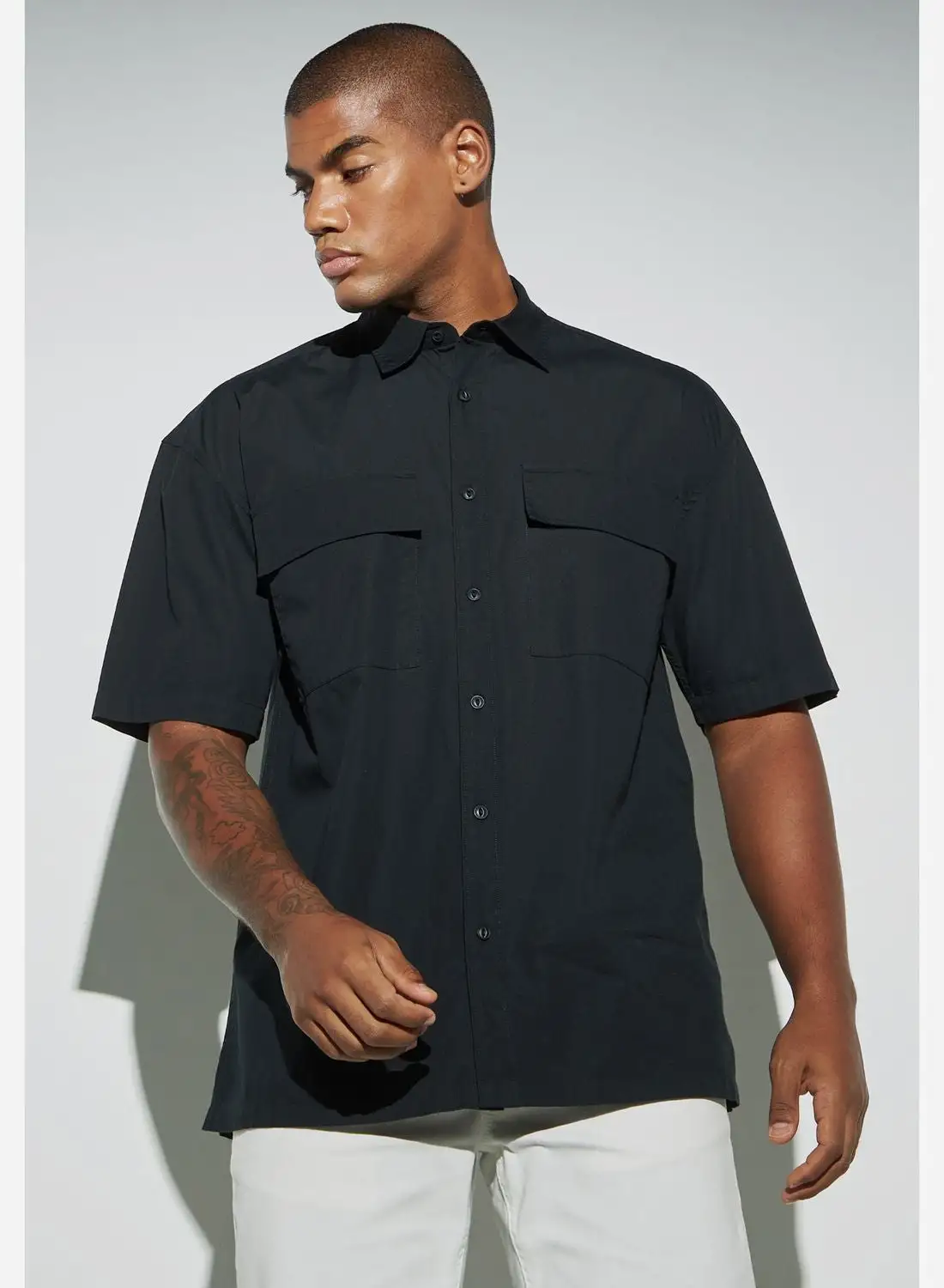 Lee Cooper Double Pocket Relaxed Fit Shirt