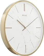 Seiko Modern Wall Clock with Quiet Sweep Second Hand QXA760GLS, golden