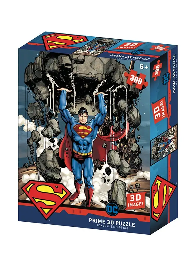 Prime 3D DC Comics - Super Strength 300pc Puzzle 31x46cm