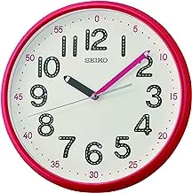 سيكو ساعة حائط بلاستيكية كوارتز أنالوج أحمر/أبيض 30.3 × 4.9 سم QXA793RLS