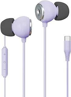 سماعات أذن Realm USB-C، سماعات أذن عالية الدقة مع ميكروفون مدمج، مكالمات بدون استخدام اليدين والتحكم في التتبع، متوافقة مع Google وSamsung وHuawei وغيرها من الأجهزة التي تدعم النوع C