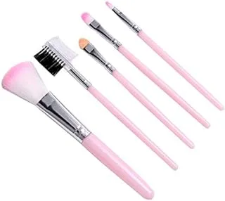 makeup brush and sponge set Pink - طقم فرش واسفنجه مكياج وردي