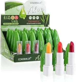 Covermuzi aloe color change lip stick MG9572 1x24pce - حمرة شفايف