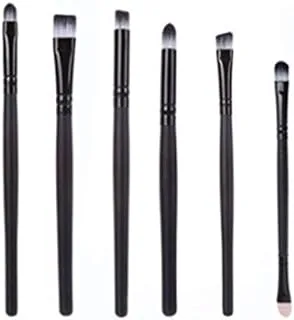 6-Piece Eye Makeup Brush Set Black - 6-Piece Eye Makeup Brush Set Black