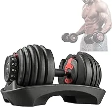 24 Kg Weight Lifting Adjustable Dumbells Set Set, Men Home Fitness Dumbbell with Stand for Bodybuilding Muscle Strength Fitness Lifting Training for Man(1Pcs)