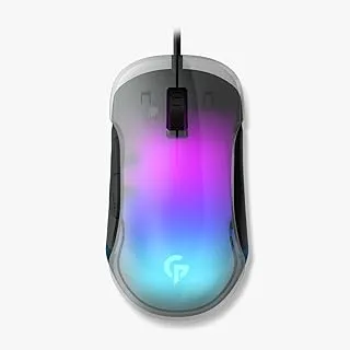 Porodo Gaming RGB 8D Crystal Shell Mouse 12800 DPI - أسود