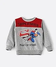 Superman Sweatshirt for Junior Boys - Grey, 7-8 Year