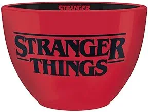 Pyramid International Stranger Things Mug (Logo Design) Large Ceramic Huggy Mug in Presentation Gift Box - Official Merchandise, Red, Black