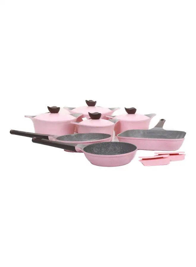 Neoflam 11-Piece Granite Cookware Set Pink