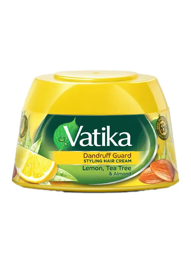 Vatika Naturals Dandruff Guard Styling Hair Cream Enriched With Lemon Tea Tree And Almond 140ml