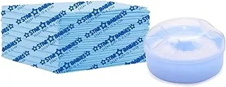 Star Babies - Combo Pack of 2- Disposable Changing Mat Pack of 12 with Powder Puff - Blue