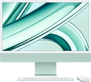 Apple 2023 iMac (24-inch, Apple M3 chip with 8‑core CPU and 8‑core GPU, 8GB Unified Memory, 256GB) - Green; Arabic/English