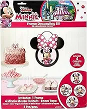 amscan Minnie Mouse Cutouts and Wall Frame Decorating Kit 5 Pcs