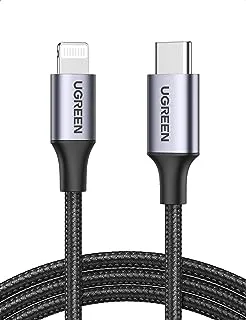 UGREEN iPhone Charger Cable 3M[MFi Certified]USB C to Lightning Cable Fast Charging Braided Cord 20W Fast PD Charge for iPhone 14/14 Pro/14 Plus/14 Pro Max, ipad Pro, iPhone 8-13 All Series - Black