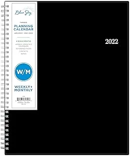 مخطط Blue Sky 2022 أسبوعيًا وشهريًا ، 8.5 × 11 بوصة ، غلاف مرن ، سلكي ، مؤسسي (131790)