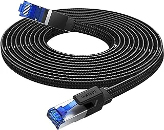 UGREEN Ethernet Cable 5M Cat 8 Internet Network Cable Flat Braided Shielded 40Gbps 2000MHz RJ45 Cable Compatible with Router Modem Xbox Gaming Switch PS5 PS4 PC TV Mac Laptop
