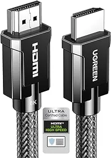 UGREEN HDMI Cable 8K 3M HDMI 2.1 Cable 48Gbps Ultra HD High Speed 8K@60Hz HDMI to HDMI Wire Nylon Braided HDMI Cord Support Dynamic HDR eARC Compatible with UHD TV PS5 Xbox One Switch MacBook Pro 2021