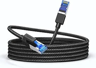 UGREEN Cat8 Network Cable 5M Cat 8 High Speed 40Gbps 2000MHz RJ45 Internet Cable Braided Double Shielded Ethernet Cable Compatible with Gaming Switch PC Smart TV Router Switch TV Box