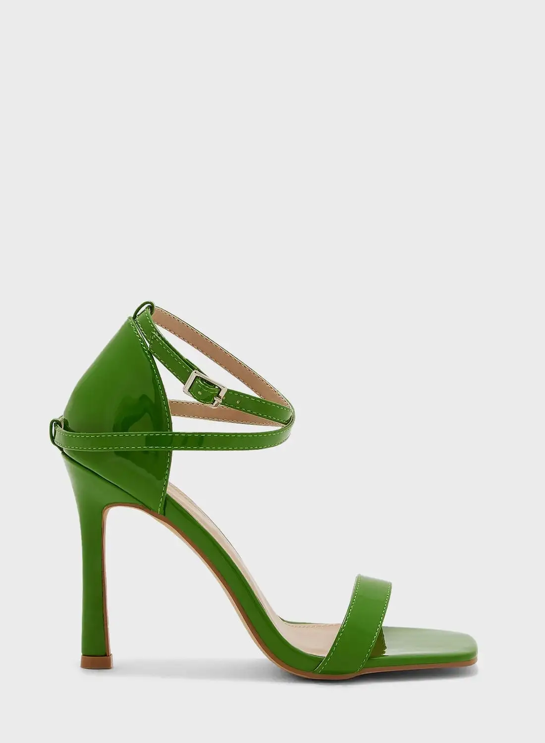 Ginger Ankle-Strap Patent Sandals