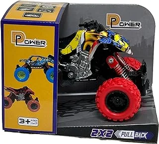 D-Power - Pullback Stunt Doodle Motorcycle, Red | No Batteries Needed, Fun for All Ages | 3+