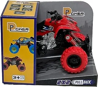 D-Power - Pullback Motorcycle Stunt Bike, Red | No Batteries Needed, Fun for All Ages | 3+