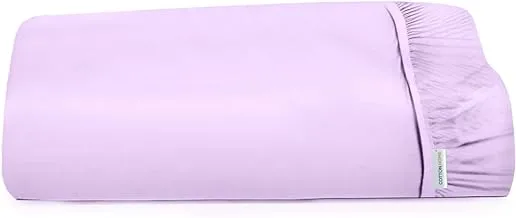 Cotton Home Supersoft Fitted Sheet, Single Size, Light Purple 90 X 190 + 20 Cm, Ch-181, Fitted Bed Sheet, Small Single