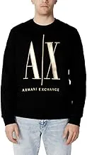 Armani Exchange Men's Icon, Maxi Front Logo, Crew Neck Sweatshirt