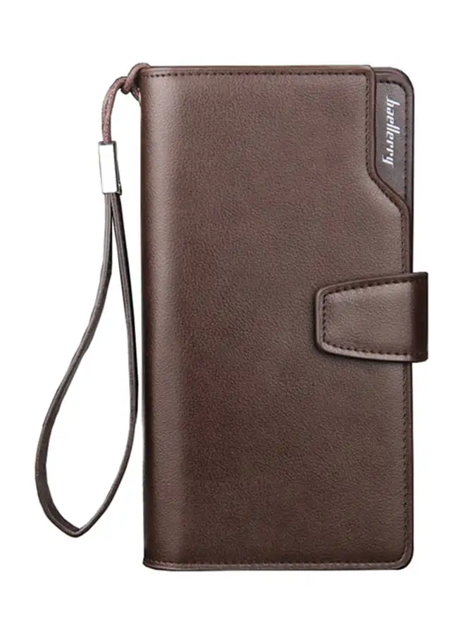 baellerry Bifold Business Leather Wallet Brown