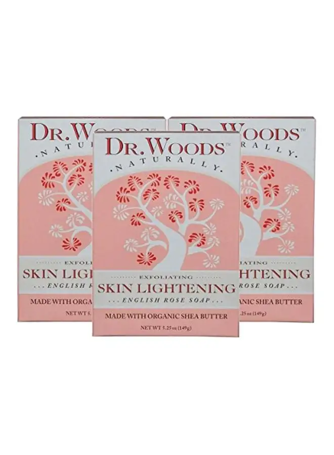 Dr. Woods Pack Of 3 Skin Lightening English Rose Soap With Shea Butter